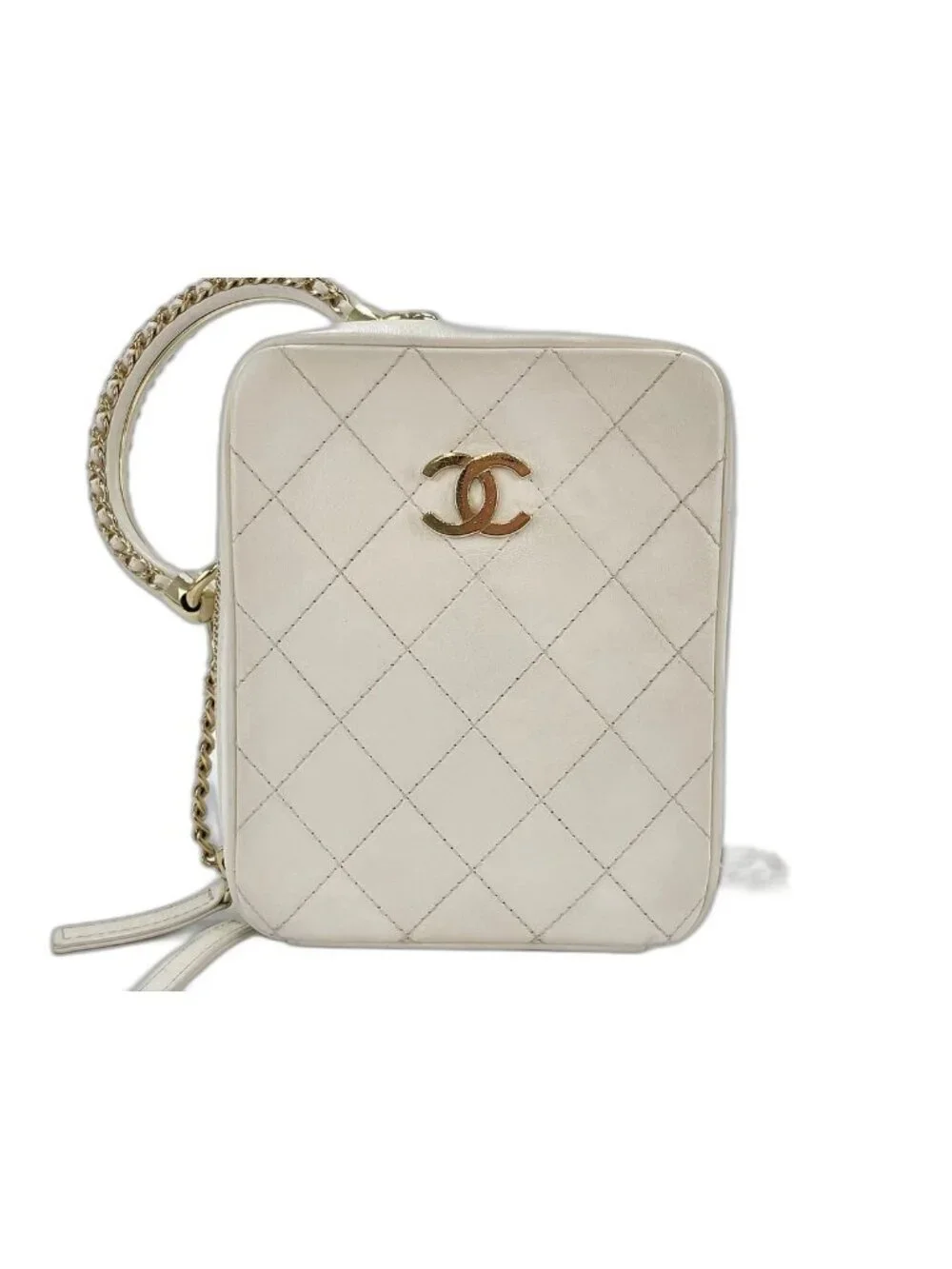 Chanel Handbag Calfskin 2-Way Quilted